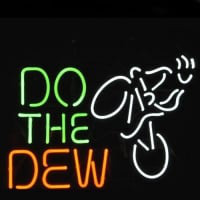Do The Dew Mountain Bike Logo Neon Sign