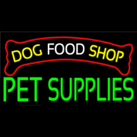 Dog Food Shop Green Pet Supplies Neon Sign