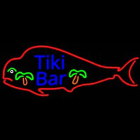 Dolphin Tiki Bar Real Neon Glass Tube Neon Sign