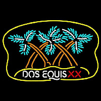Dos Equis X  Plam Tree Beer Sign Neon Sign