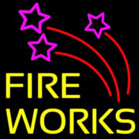 Double Stroke Fire Works 2 Neon Sign