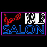 Double Stroke Nail Salon Logo Neon Sign