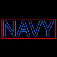 Double Stroke Navy Neon Sign
