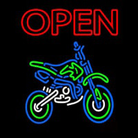 Double Stroke Red Open Bike Logo Neon Sign