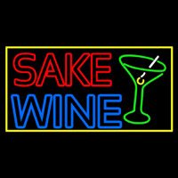 Double Stroke Sake Wine With Glass 1 Neon Sign