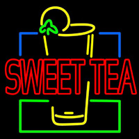 Double Stroke Sweet Tea With Glass Neon Sign