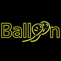 Double Stroke Yellow Balloon Neon Sign