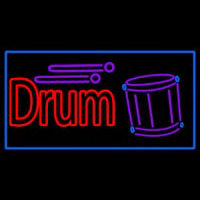 Drum With Musical  Neon Sign