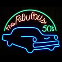Fabulous 50S For Garage Man Cave Wall Art Neon Sign
