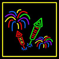 Fire Work With Multi Color 1 Neon Sign