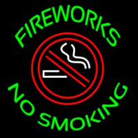 Fire Works No Smoking With Logo 2 Neon Sign