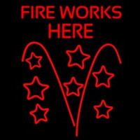 Fireworks Here Neon Sign