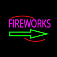 Fireworks With Arrow 2 Neon Sign