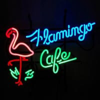 Flamingo Cafe Shop Neon Sign
