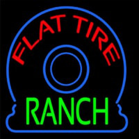 Flat Tire Ranch Neon Sign