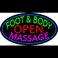 Foot And Body Massage Open Neon Sign