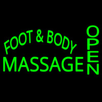 Foot And Body Massage Open Neon Sign