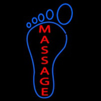 Foot With Double Stroke Massage Neon Sign