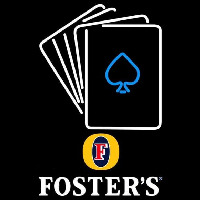 Fosters Cards Beer Sign Neon Sign