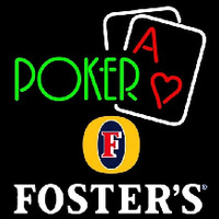 Fosters Green Poker Beer Sign Neon Sign