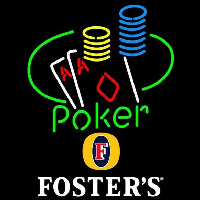 Fosters Poker Ace Coin Table Beer Sign Neon Sign