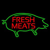Fresh Meats With Pig Neon Sign