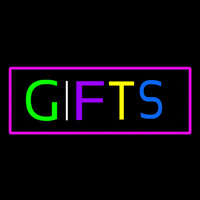 Gifts Rectangle Pink Neon Sign