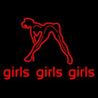 Girls Girls Girls Strip Club Neon Sign
