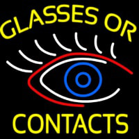 Glasses Or Contacts Eye Logo Neon Sign