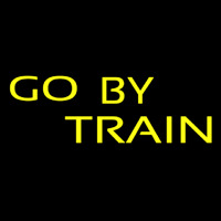 Go By Train Neon Sign