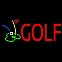 Golf With Logo Neon Sign