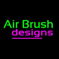 Green Air Brush Design Neon Sign