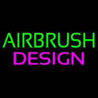 Green Airbrush Design Neon Sign