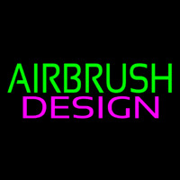 Green Airbrush Pink Design Neon Sign