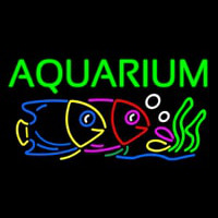 Green Aquarium Fish 2 Neon Sign