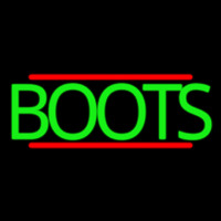 Green Boots With Line Neon Sign
