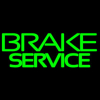 Green Brake Service Neon Sign