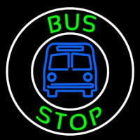 Green Bus Stop Neon Sign