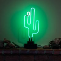 Green Cactus Desktop Neon Sign
