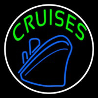 Green Cruises With White Border Neon Sign
