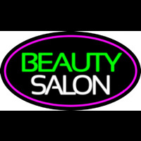 Green Cursive Beauty Block Salon Neon Sign