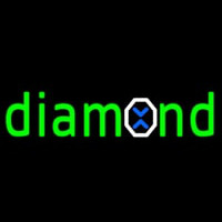 Green Diamond Logo Neon Sign