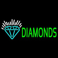 Green Diamonds Logo Neon Sign