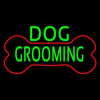 Green Dog Grooming Red Bone Neon Sign