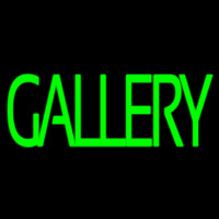 Green Gallery Block Neon Sign