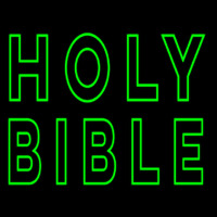 Green Holy Bible Neon Sign