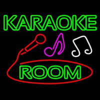 Green Karaoke Rooms Neon Sign