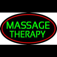 Green Massage Therapy Neon Sign