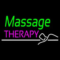 Green Massage Therapy Neon Sign