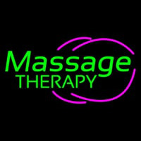 Green Massage Therapy Neon Sign